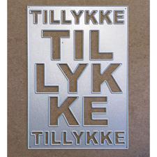 Gitte's egne DIE Designs - Coverplate TILLYKKE